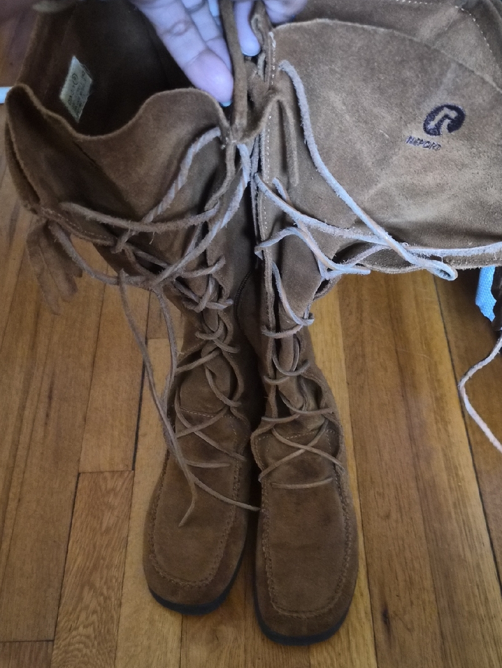 Dingo Report Signature  Brown Suede Lace-Up Women's Boots